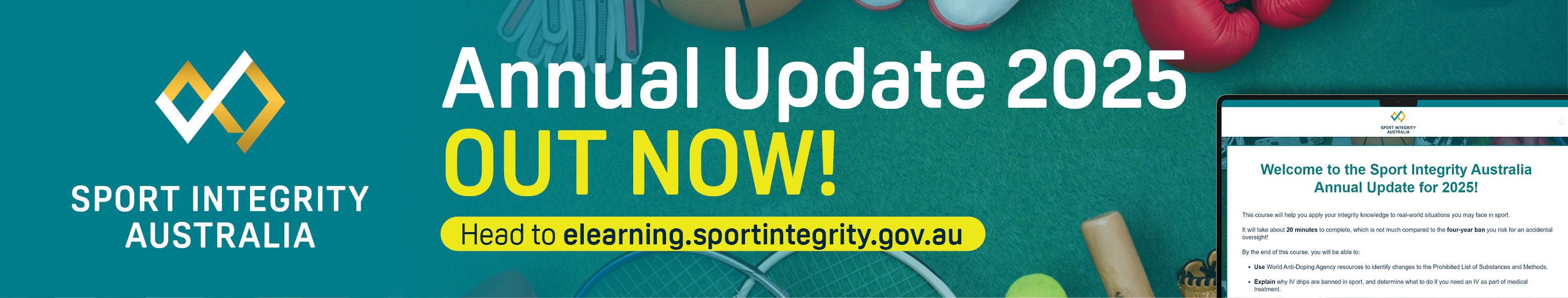 Sport Integrity Australia Annual Update 2025 eLearning Course now available