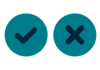 Child Safeguarding Do's and Don'ts icon - tick and cross symbols